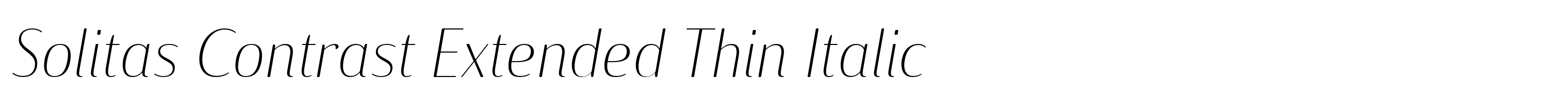 Solitas Contrast Extended Thin Italic
